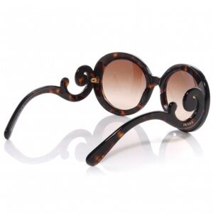 Prada Black and Brown Baroque Sunglasses